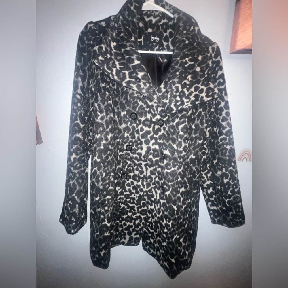 Cheetah print peacoat